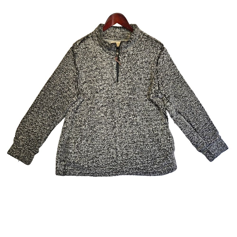Weatherproof Vintage Sherpa Pullover Cozy Warm Frosty Tipped 1/4 Zip Size XL